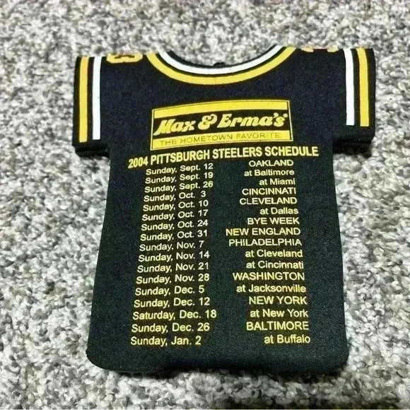 Rolling Rock 2004 Pittsburgh Steelers Bottle Schedule Jersey Koozies Neoprene - Picture 4 of 5